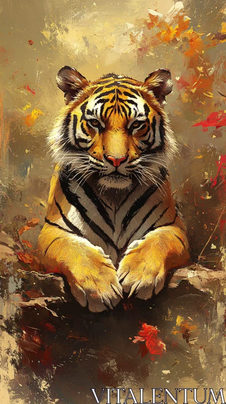 Autumn Tiger Art AI Image