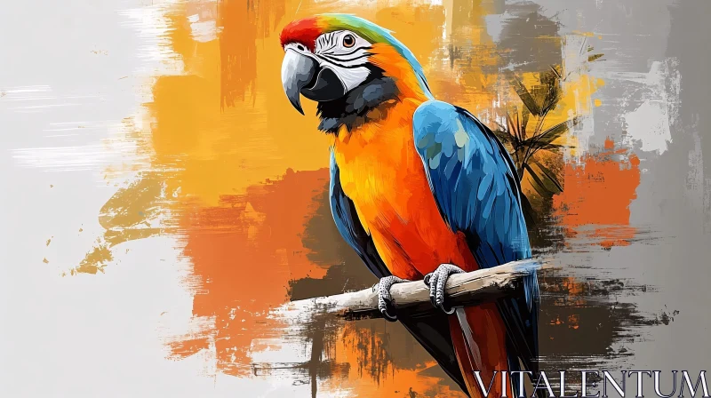 Tropical Parrot in Artwork Form