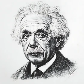 Detailed Pen and Ink Portrait Drawing