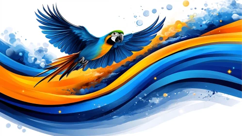 Abstract Parrot Art