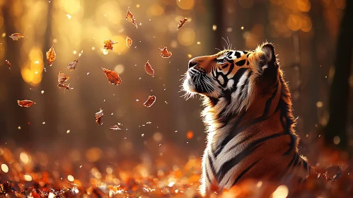 Stunning Autumnal Tiger Scene
