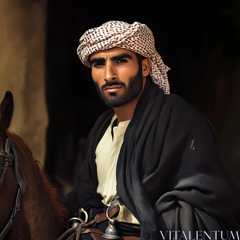 Middle Eastern Man in Traditional Attire