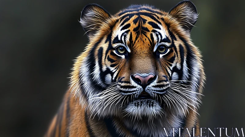 Intense Tiger Portrait AI Image