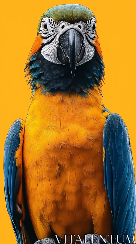 AI ART Exotic Bird with Colorful Feathers