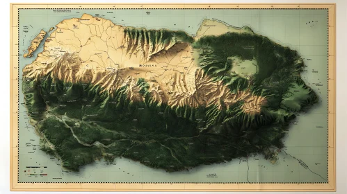 Island Topographical Map