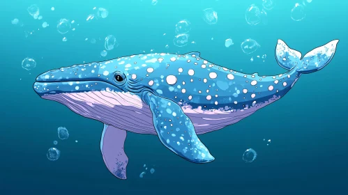 Whimsical Underwater Whale Drawing