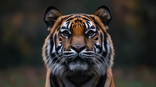 Close-Up of a Majestic Tiger