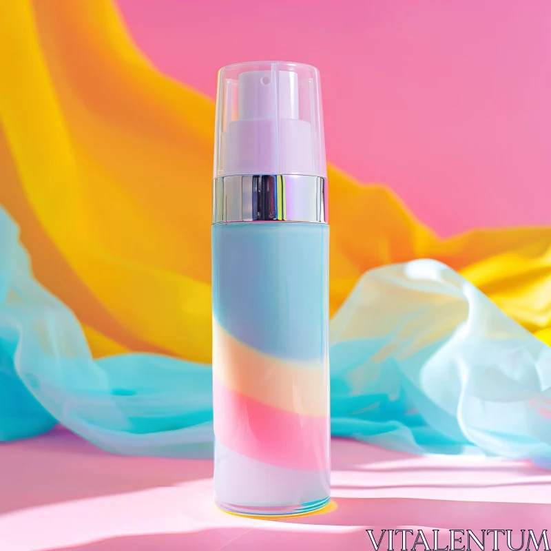 Pastel Gradient Cosmetic Packaging AI Image