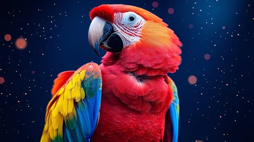 Colorful Parrot Portrait