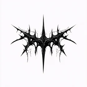 Symmetric Black Spike Artwork