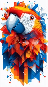 Abstract Parrot in Geometric Form