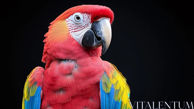 AI ART Colorful Parrot Close-Up