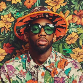 Vibrant Floral Portrait and Tropical Fashion