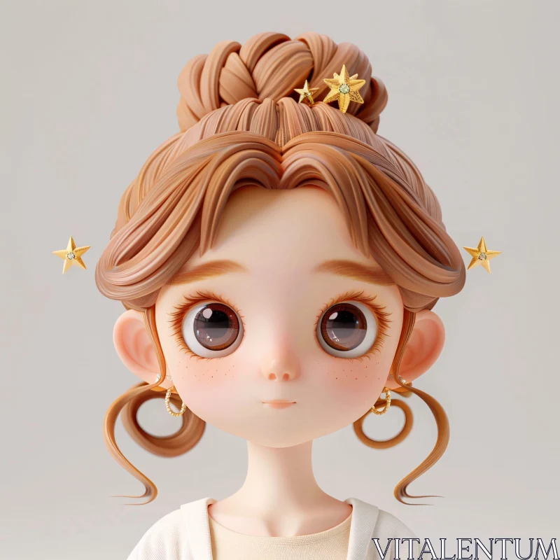 AI ART Whimsical 3D Cartoon with Expressive Eyes