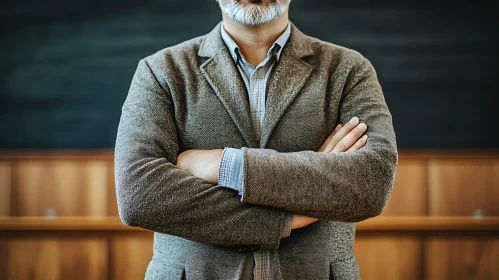 Professor Standing in a Classroom