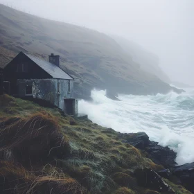 Misty Seaside Stone Cottage