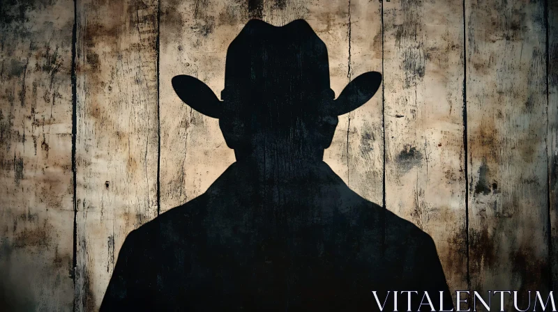 Mystery of the Cowboy Silhouette AI Image