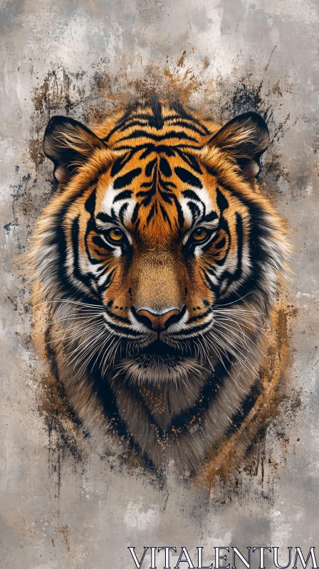 Ferocious Tiger Art AI Image