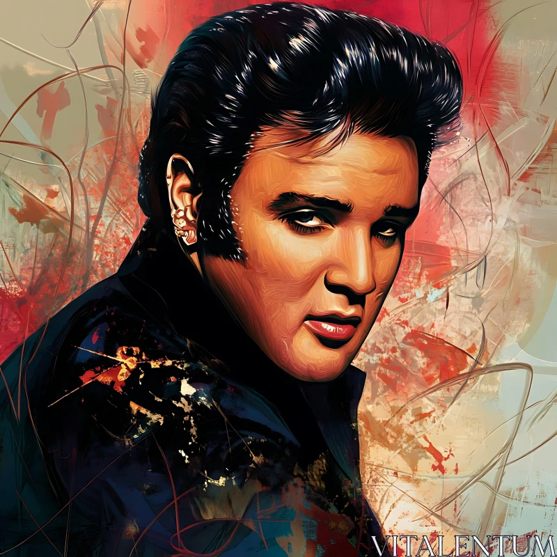 Modern Retro Celebrity Pop Art Portrait AI Image