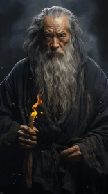 Mystical Elder with Fire