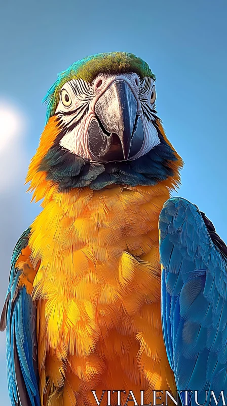 AI ART Colorful Parrot in Detail