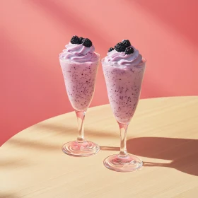 Refreshing Blackberry Milkshake Duo