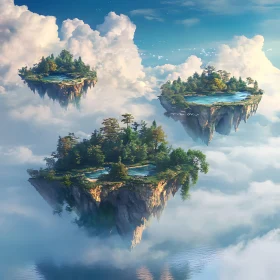 Lush Floating Islands in the Sky