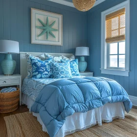 Serene Bedroom Decor in Blue Hues