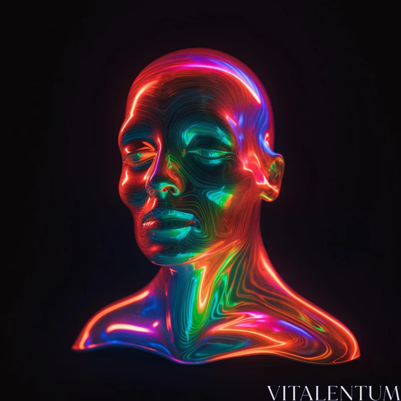 AI ART Luminous Neon Portrait