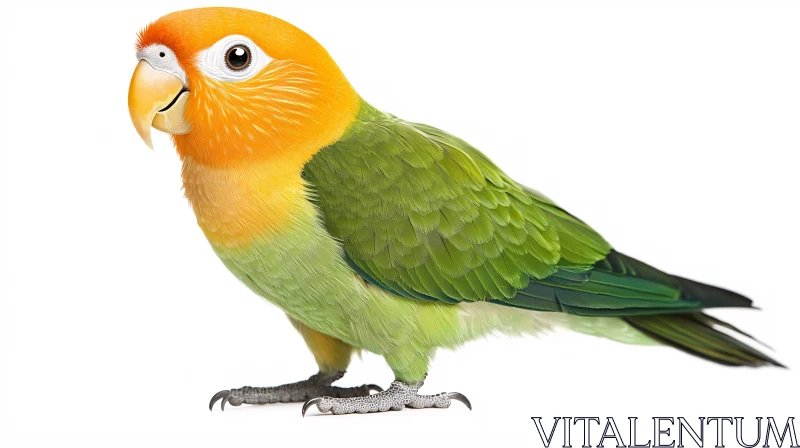 Green-Feathered Orange-Headed Parrot AI Image