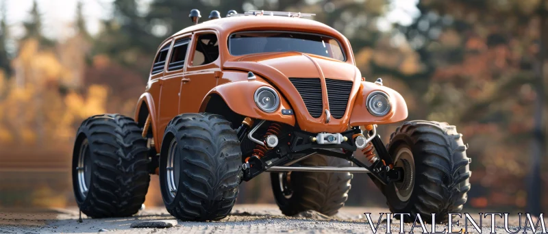 AI ART Classic Car Monster Truck in Outdoor Setting