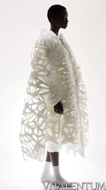 AI ART Modern Sculptural White Fashion