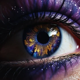 Galaxy Within the Iris