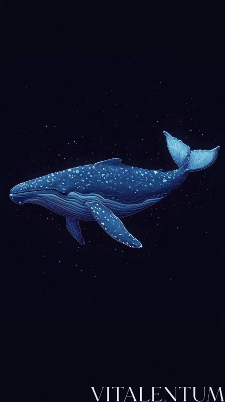 Cosmic Blue Whale in Space