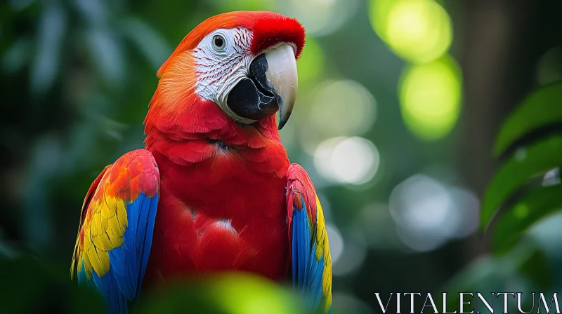 Colorful Parrot Perched in Nature