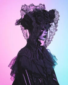 Intricate Gothic Fashion Portrait
