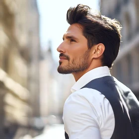 Stylish Man in Urban Setting