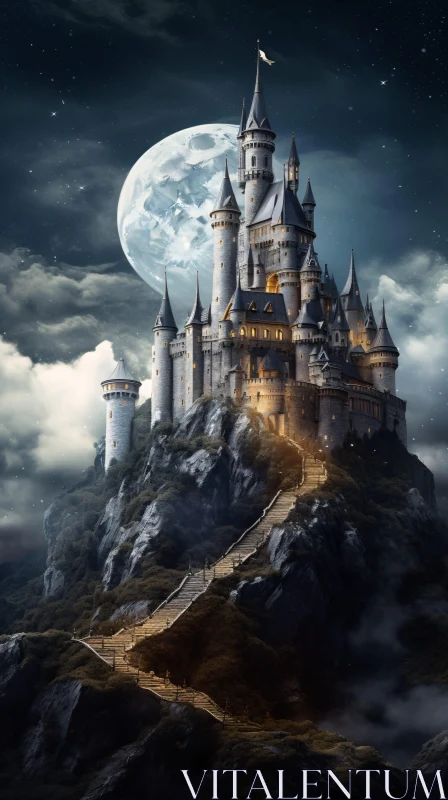 Moonlit Medieval Castle