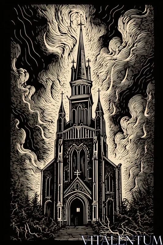 AI ART Mystic Gothic Church