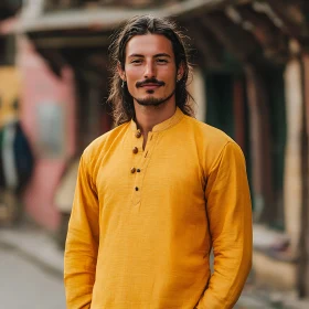 Portrait of Man in Yellow Shirt