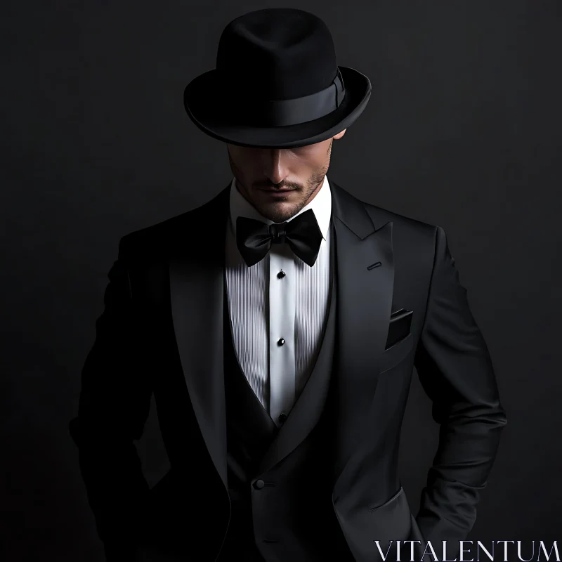 Sophisticated Man in Formal Attire AI Image