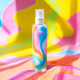 Artistic Vibrant Liquid in Glass Spray Bottle