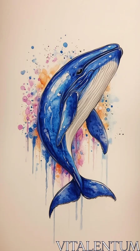 Marine Art in Watercolor AI Image