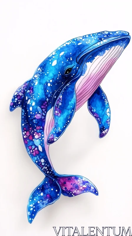 AI ART Vivid Whale Artwork