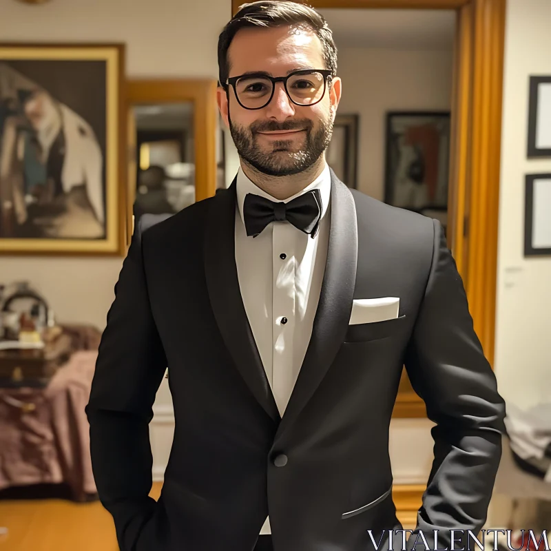 Man in Formal Attire AI Image