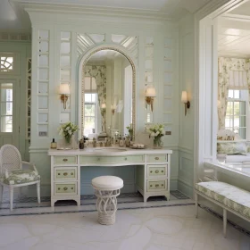 Refined Pastel Elegance Bathroom Decor