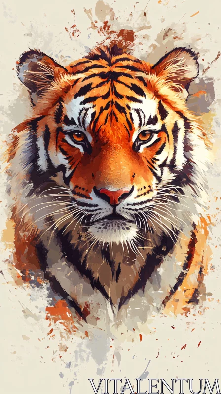 Tiger Face Abstract Art AI Image