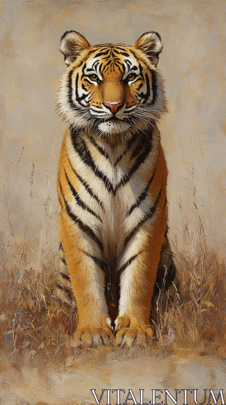 AI ART Regal Tiger in Natural Setting