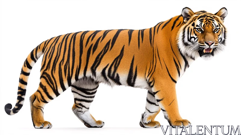 AI ART Elegant Tiger with Striking Stripes