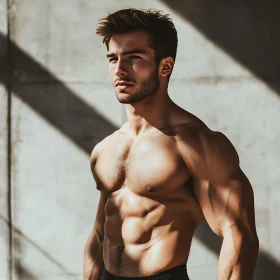 Male Fitness Model with Defined Physique